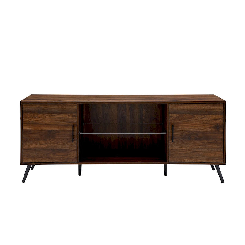 60-inch Mid-Century Modern 2-Door TV Stand