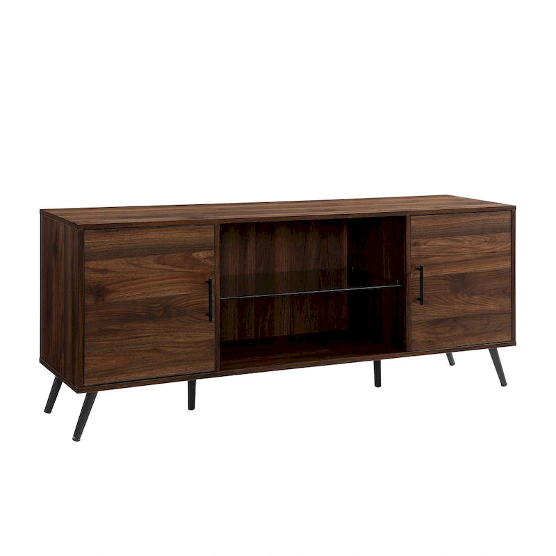 60-inch Mid-Century Modern 2-Door TV Stand