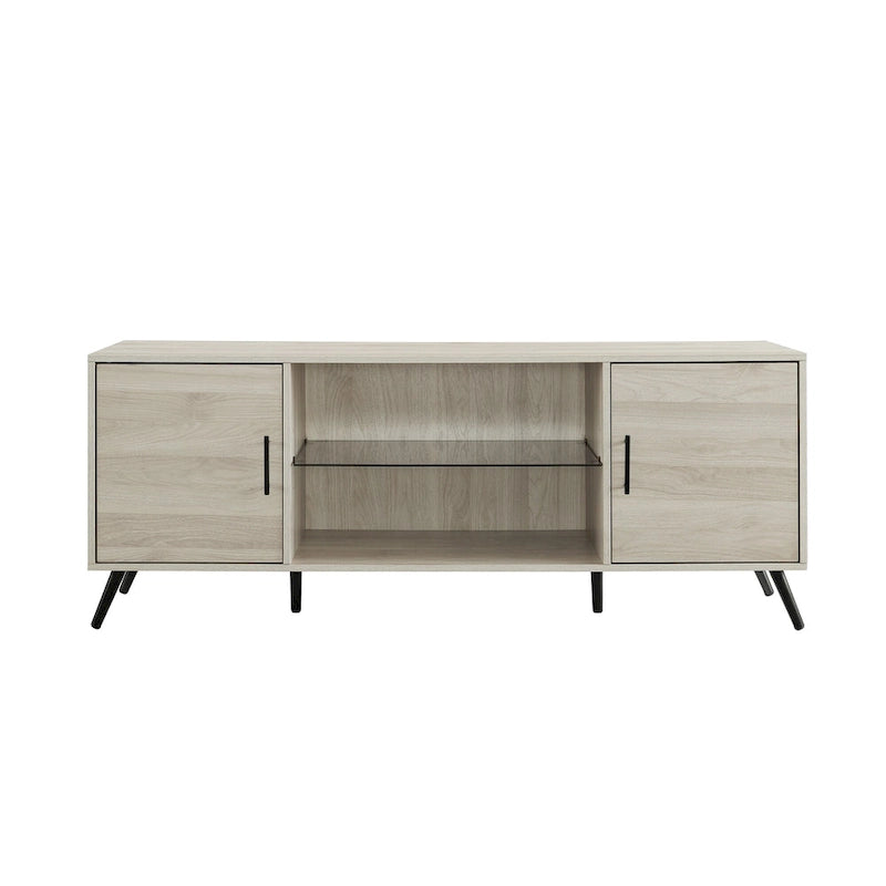 60-inch Mid-Century Modern 2-Door TV Stand