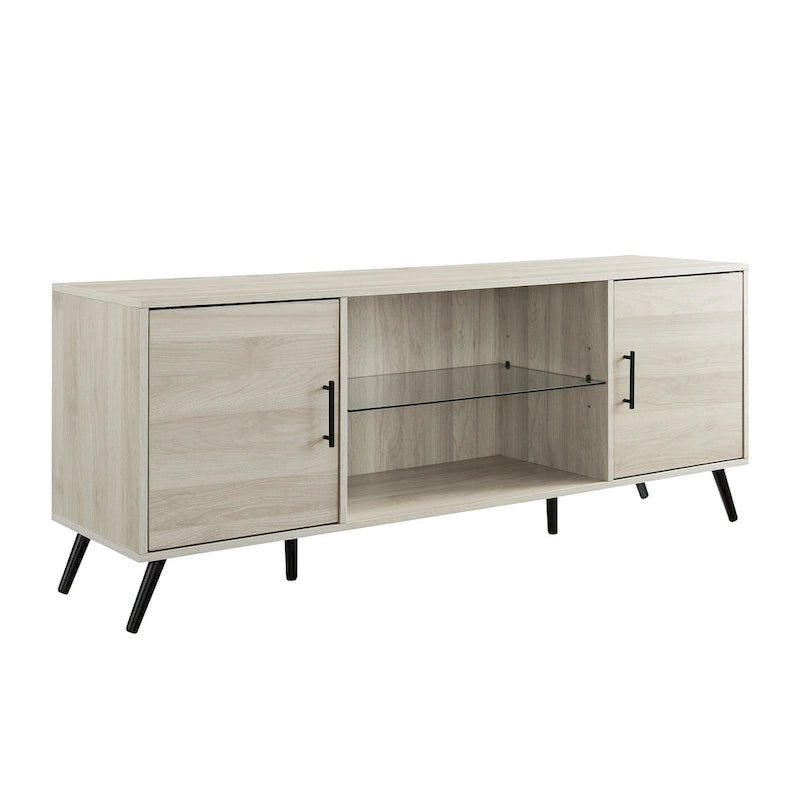 60-inch Mid-Century Modern 2-Door TV Stand