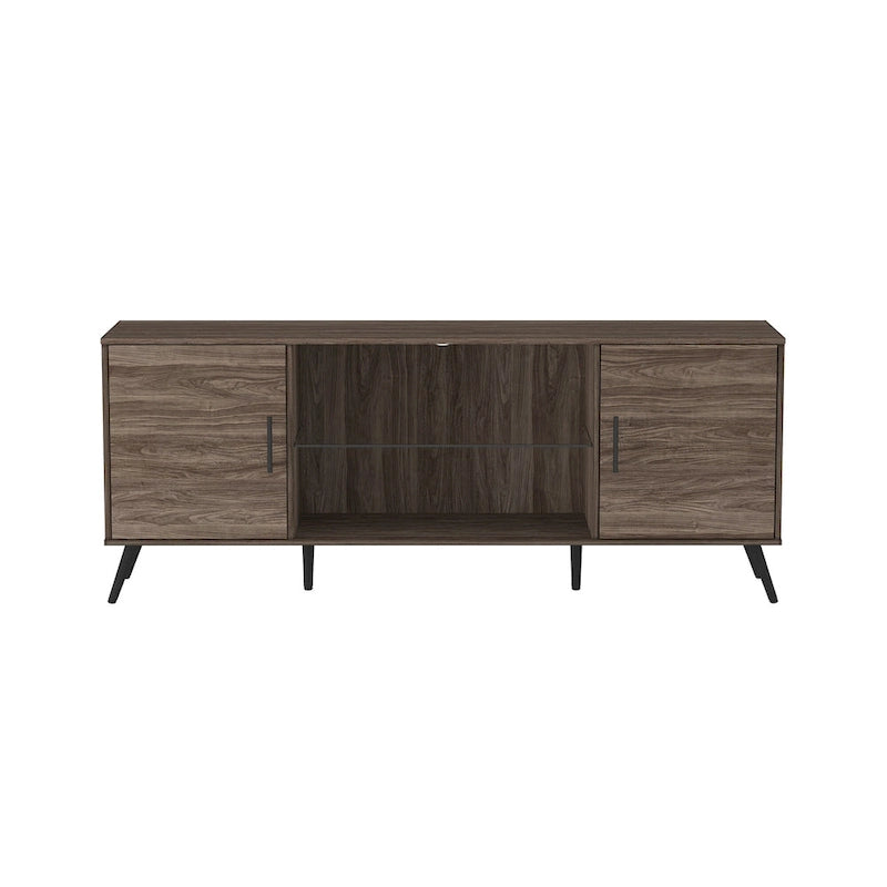 60-inch Mid-Century Modern 2-Door TV Stand