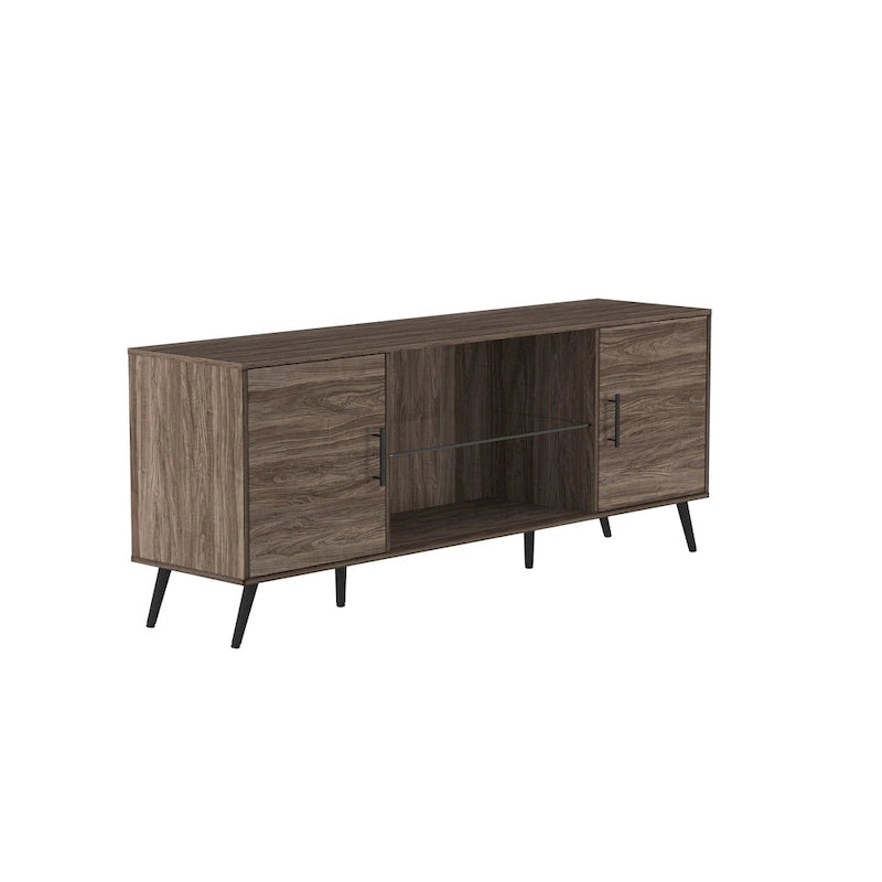 60-inch Mid-Century Modern 2-Door TV Stand