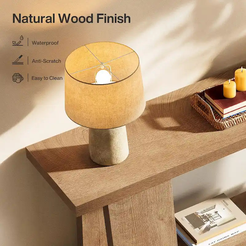 70.8" Modern 2-Tier Console Table for Entryway - Brown