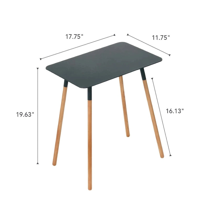 Steel Side Table, Holds 22 lbs - 11.81W x 17.72D x 19.69H inches