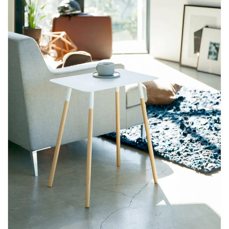 Steel Side Table, Holds 22 lbs - 11.81W x 17.72D x 19.69H inches