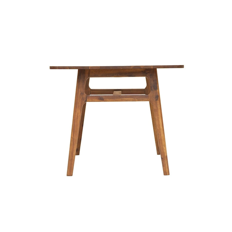 Solid Acacia Wood Dining Table - Retro Mid-Century Style