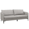 Modern 76" Loveseat Sofa with Metal Legs - Gray