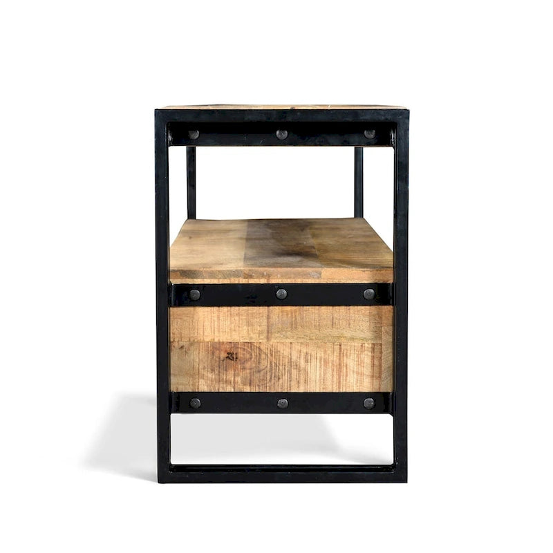 Reclaimed Wood TV Cabinet with Double Drawers - 40x16x24