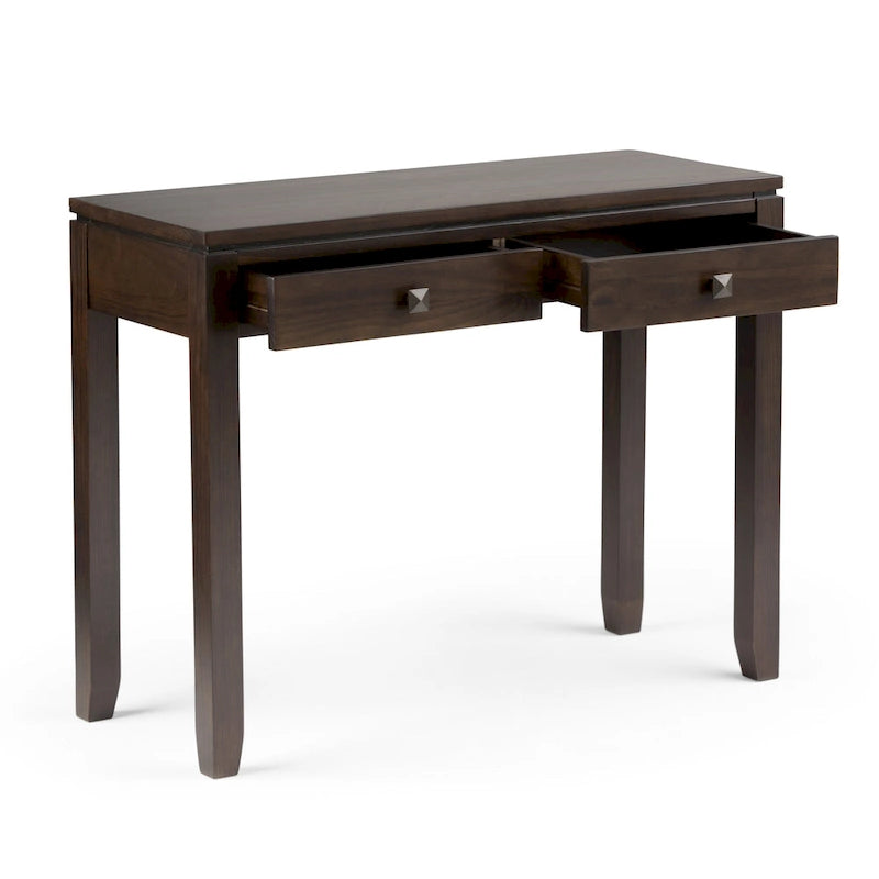 Solid Wood 38-inch Wide Contemporary Console Sofa Table with 2 Drawers