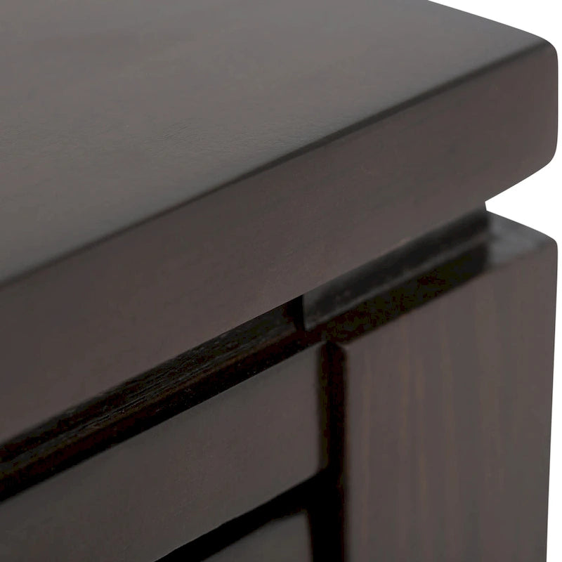 Solid Wood 38-inch Wide Contemporary Console Sofa Table with 2 Drawers