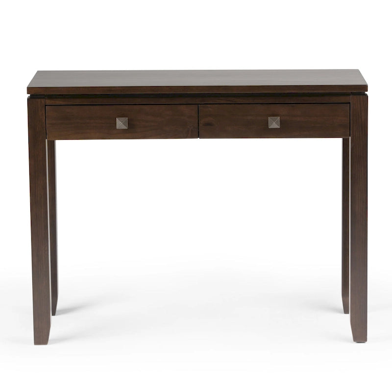 Solid Wood 38-inch Wide Contemporary Console Sofa Table with 2 Drawers