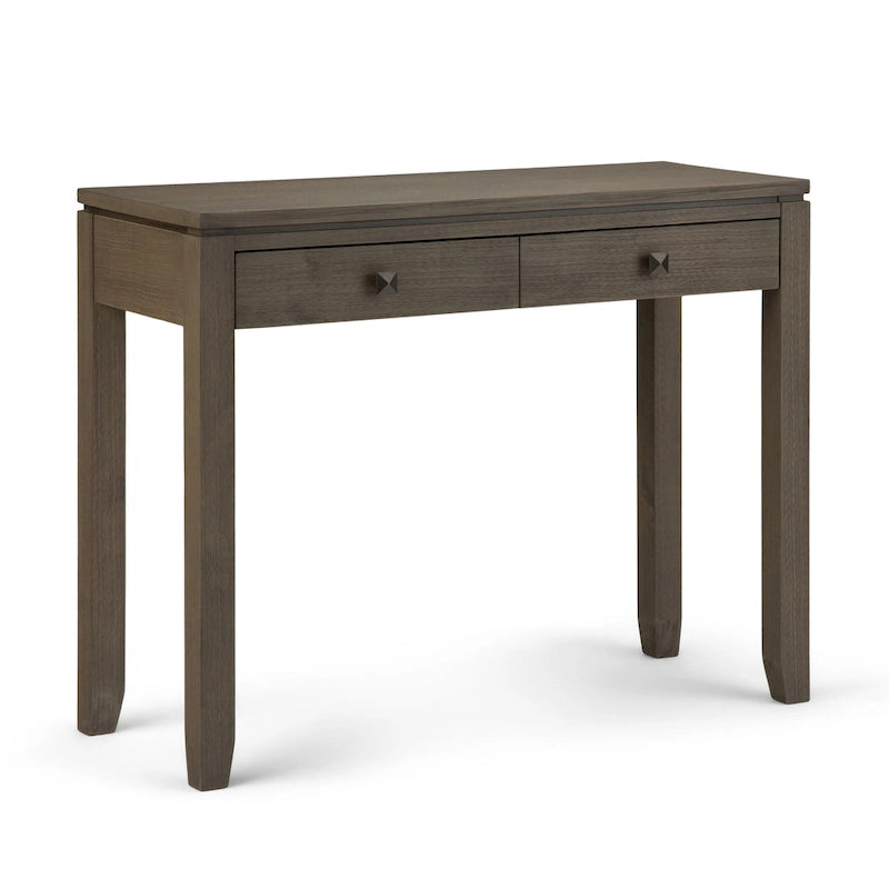 Solid Wood 38-inch Wide Contemporary Console Sofa Table with 2 Drawers