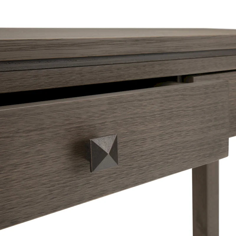 Solid Wood 38-inch Wide Contemporary Console Sofa Table with 2 Drawers