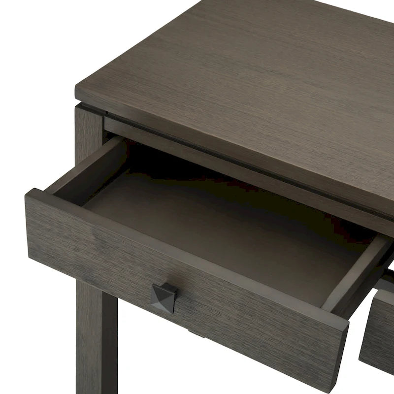 Solid Wood 38-inch Wide Contemporary Console Sofa Table with 2 Drawers