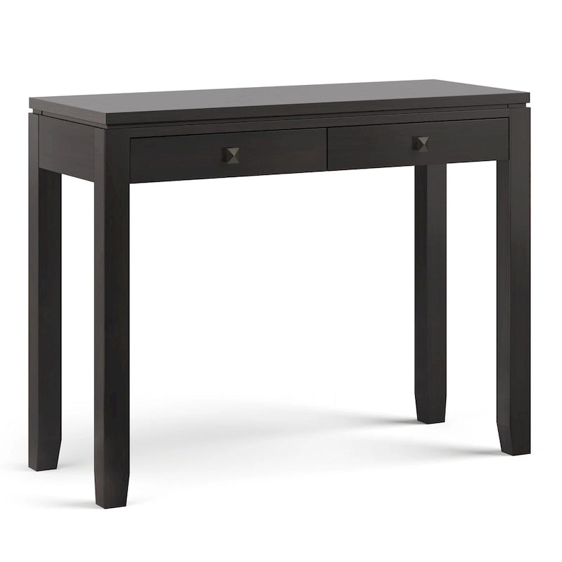 Solid Wood 38-inch Wide Contemporary Console Sofa Table with 2 Drawers