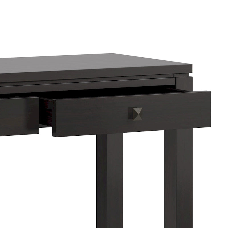 Solid Wood 38-inch Wide Contemporary Console Sofa Table with 2 Drawers