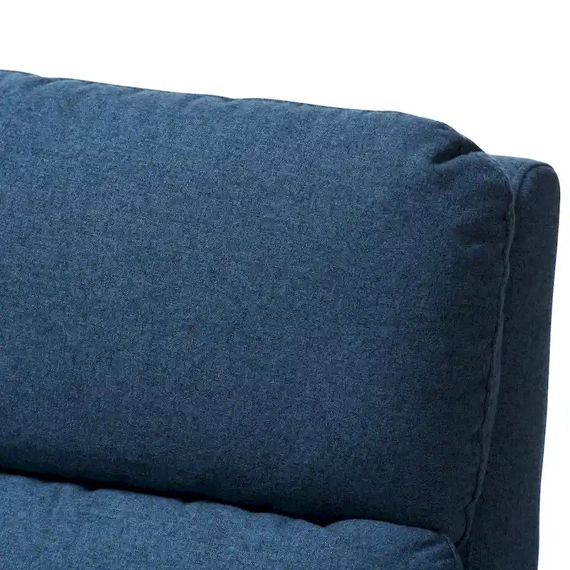 Mid-Century Fabric Recliner Chair with Walnut-Finish Wood Legs