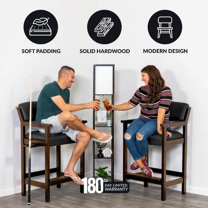 30-inch High Top Spectator Chair with Drink Holder and Cue Rest