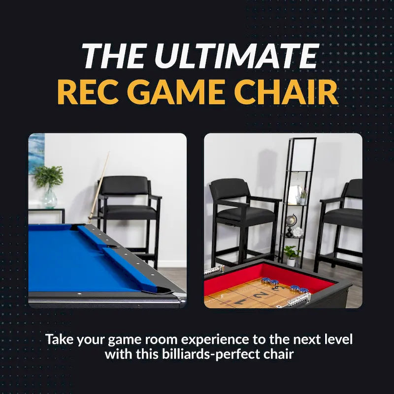 30-inch High Top Spectator Chair with Drink Holder and Cue Rest