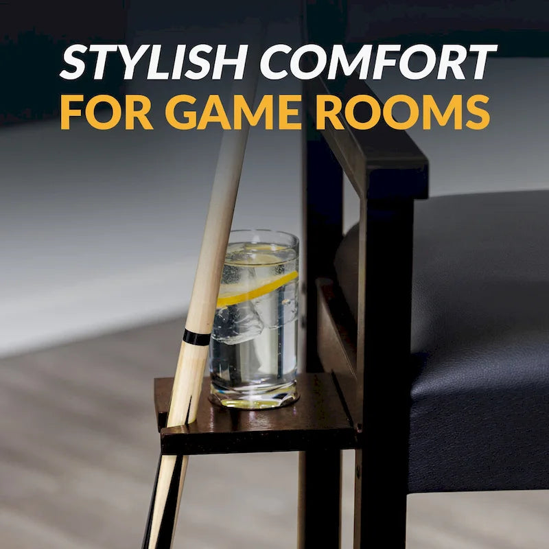 30-inch High Top Spectator Chair with Drink Holder and Cue Rest