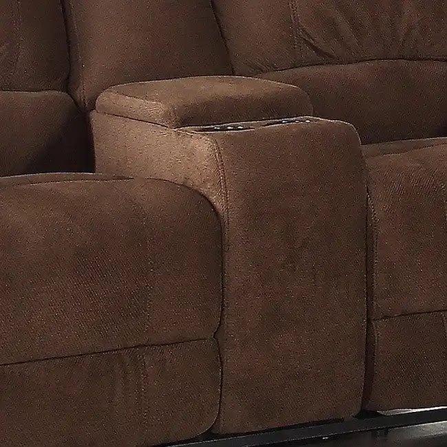 Transitional Polyester Sectional with Dual Recliners and Massager