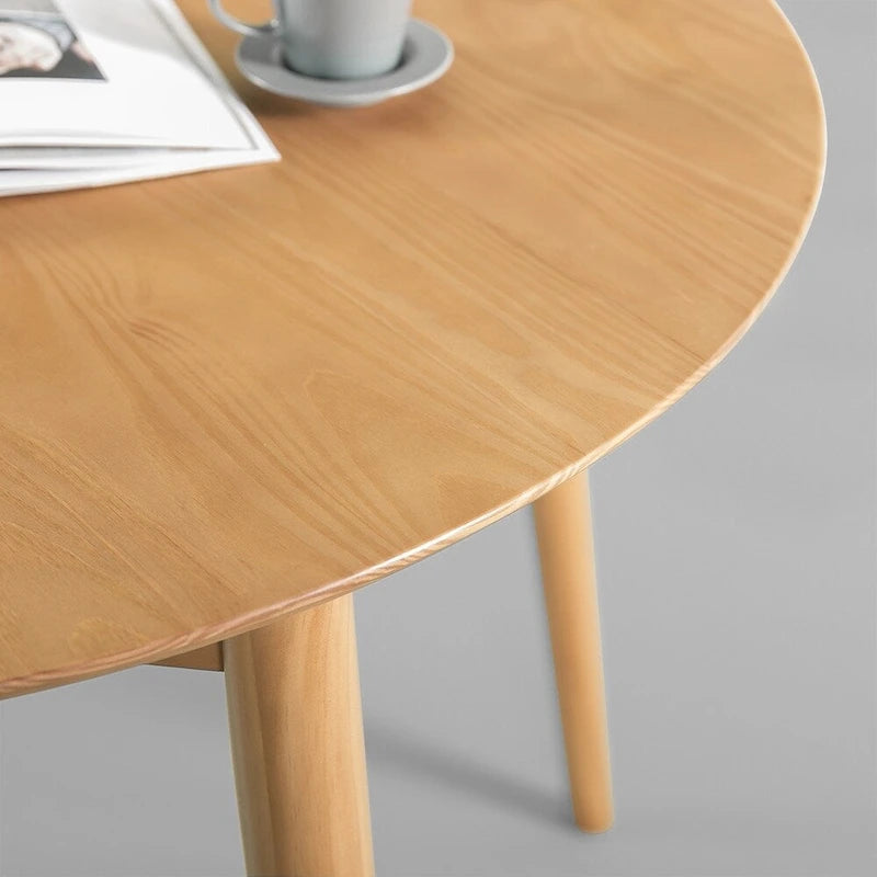 42-inch Mid-Century Round Wood Dining Table - Brown