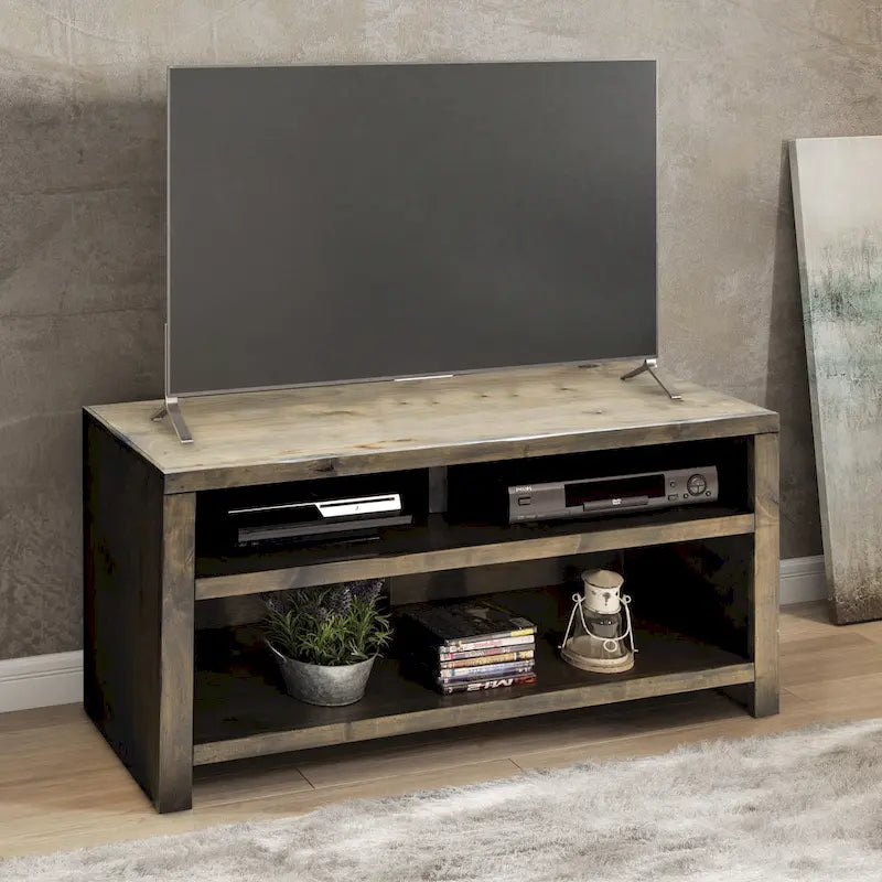 48-inch TV Stand, No Assembly Required, Barnwood Finish