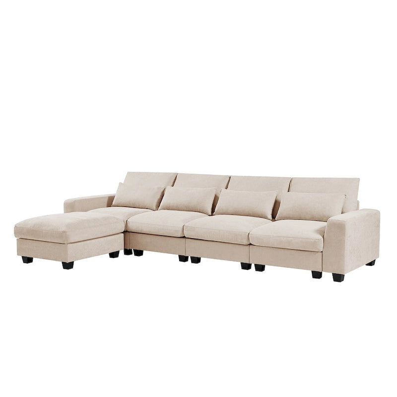 Convertible L-Shape Sectional Sofa with Reversible Chaise