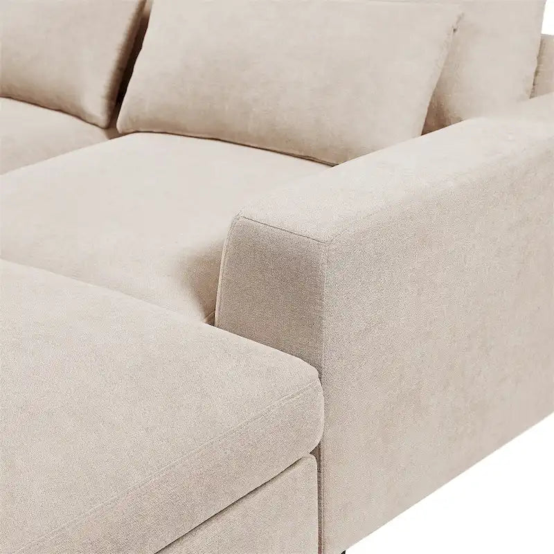 Convertible L-Shape Sectional Sofa with Reversible Chaise