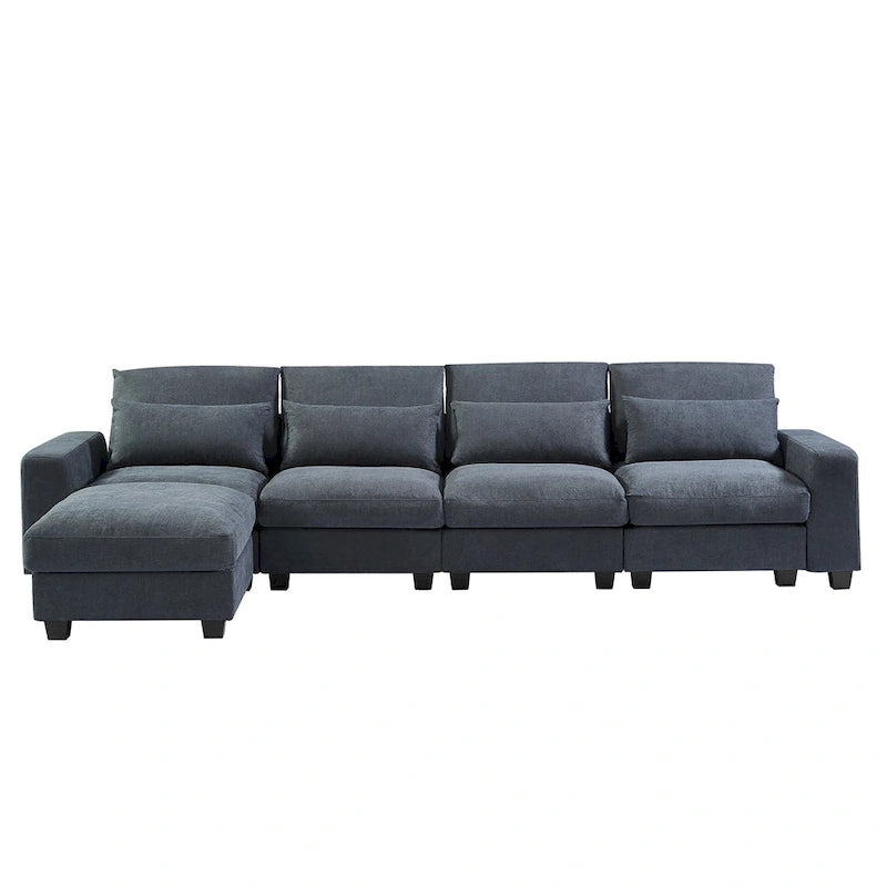 Convertible L-Shape Sectional Sofa with Reversible Chaise