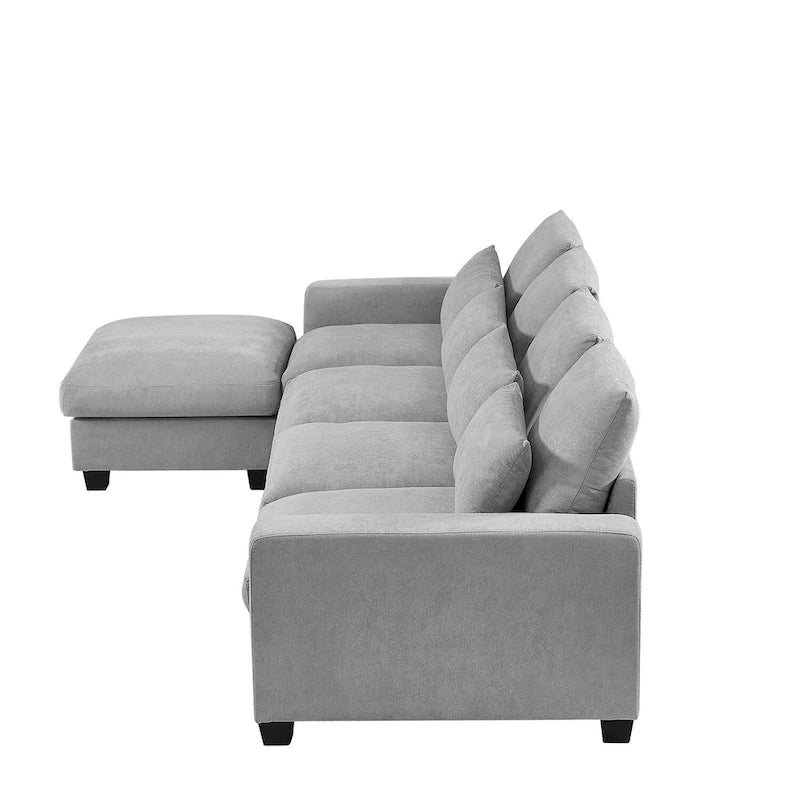 Convertible L-Shape Sectional Sofa with Reversible Chaise
