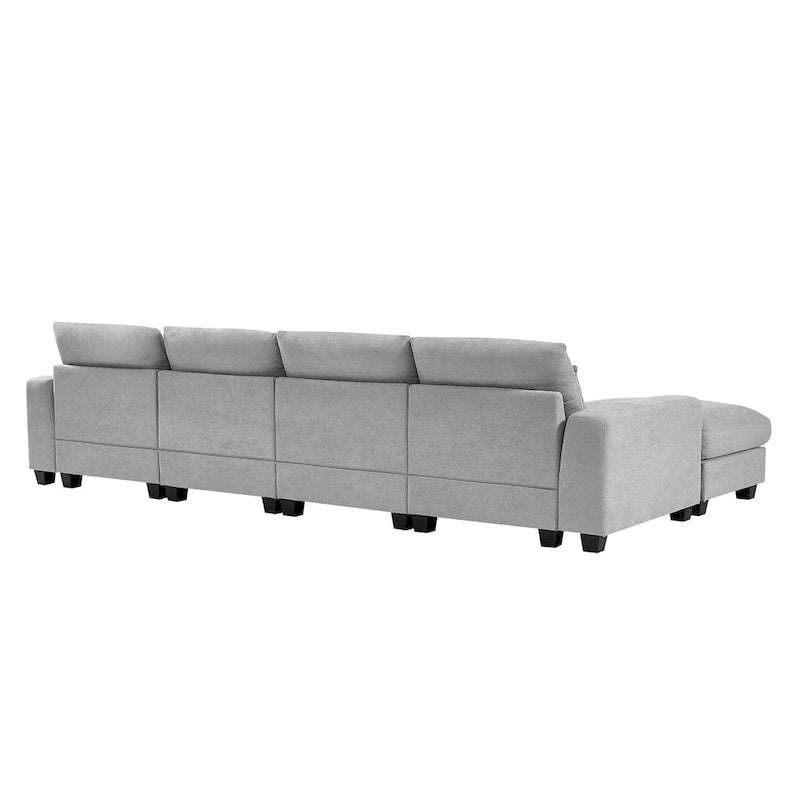Convertible L-Shape Sectional Sofa with Reversible Chaise