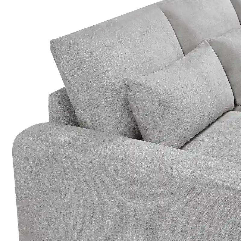 Convertible L-Shape Sectional Sofa with Reversible Chaise