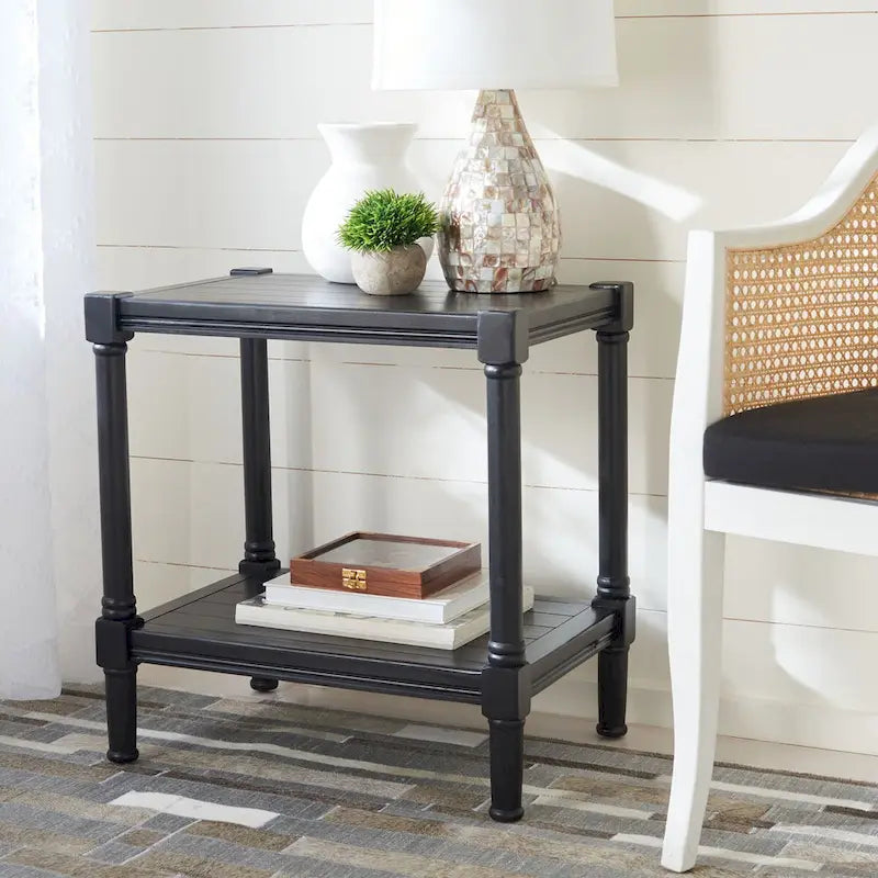 Rectangle Accent Table with Turned Legs - 22W x 15.8L x 22.8H