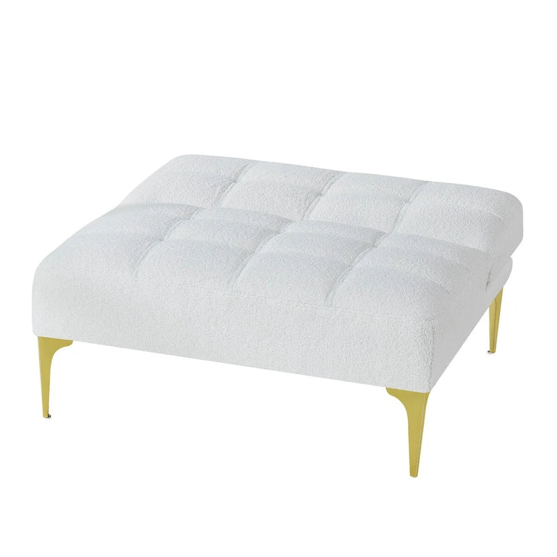 Convertible Sofa Bed Futon with Solid Wood Legs - Mustard Green Linen