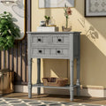 Narrow Console Table Slim Sofa Table with 3 Drawers and Bottom Shelf