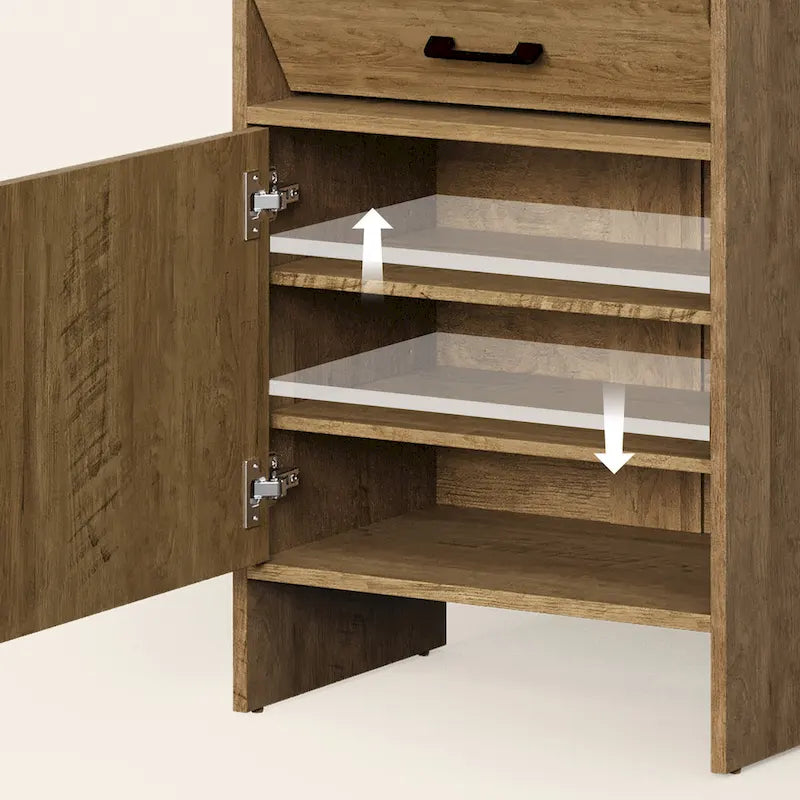 Hall Tree 44.5" Wide with Bench and Shoe Storage