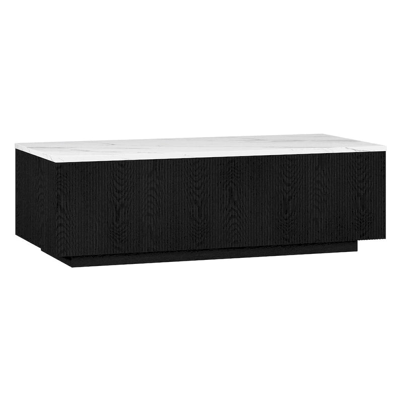 48" Rectangular Coffee Table with Faux Marble Top