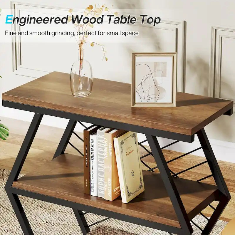 3-Tier Metal Frame Side Table for Living Room & Bedroom