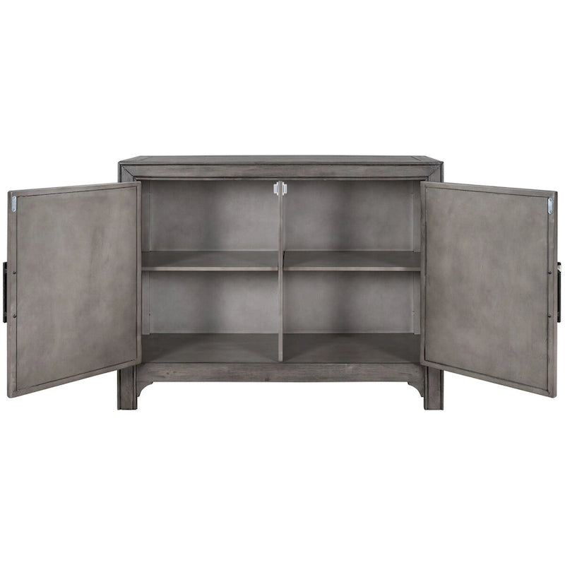 Vintage-Style Storage Cabinet with 2 Doors and 2 Shelves