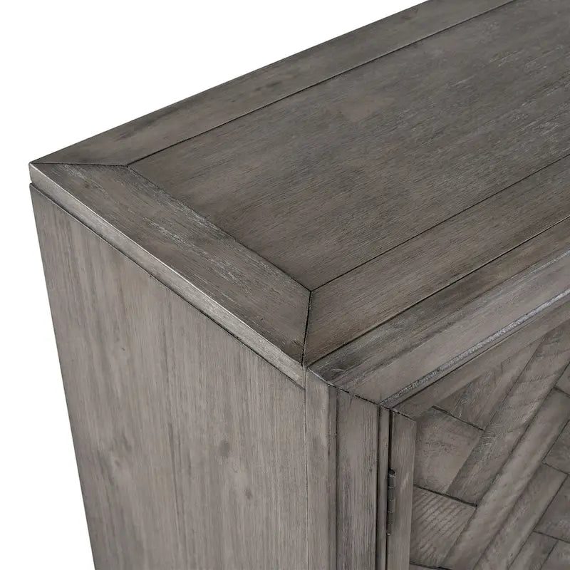 Vintage-Style Storage Cabinet with 2 Doors and 2 Shelves