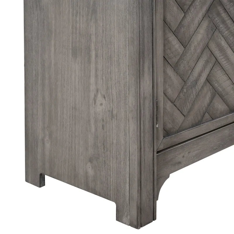 Vintage-Style Storage Cabinet with 2 Doors and 2 Shelves