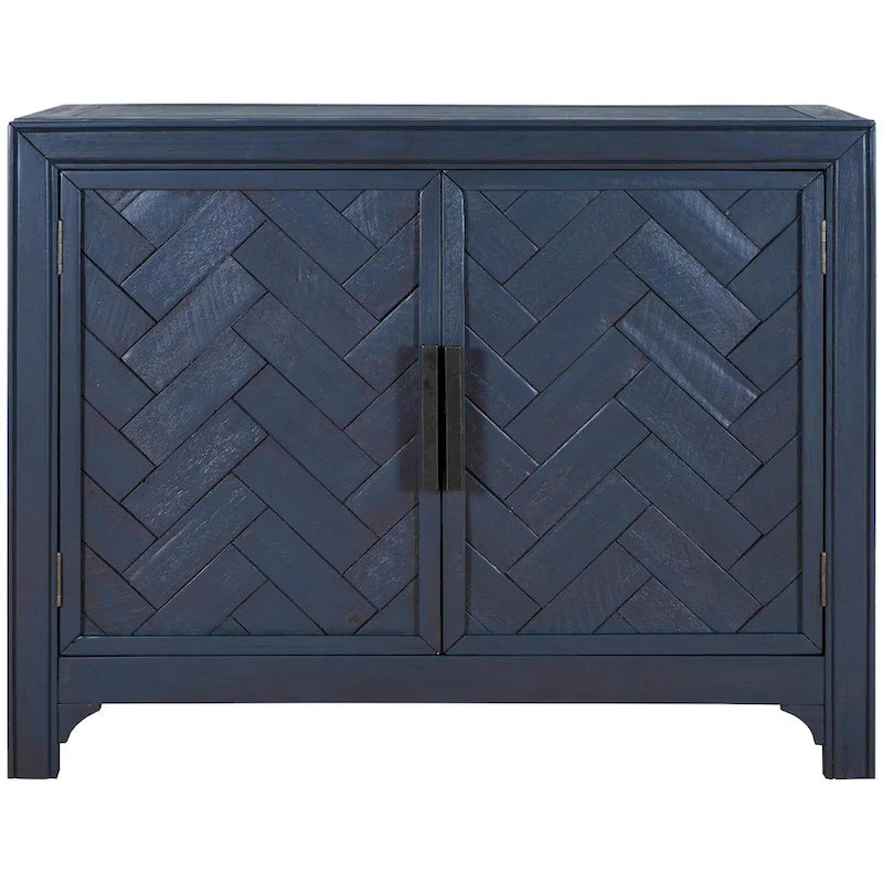 Vintage-Style Storage Cabinet with 2 Doors and 2 Shelves