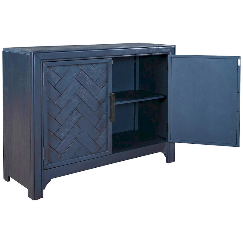 Vintage-Style Storage Cabinet with 2 Doors and 2 Shelves