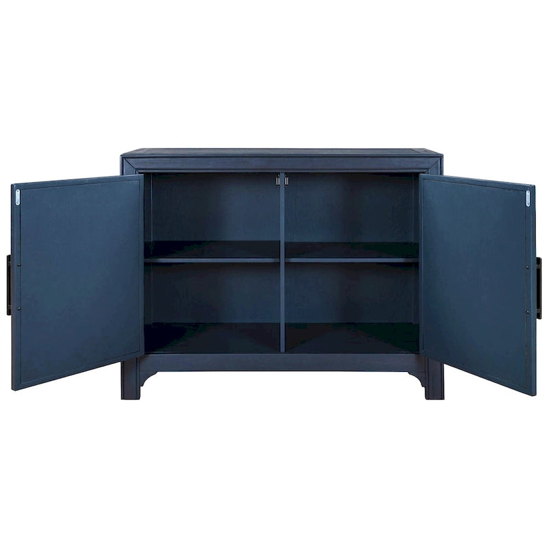 Vintage-Style Storage Cabinet with 2 Doors and 2 Shelves
