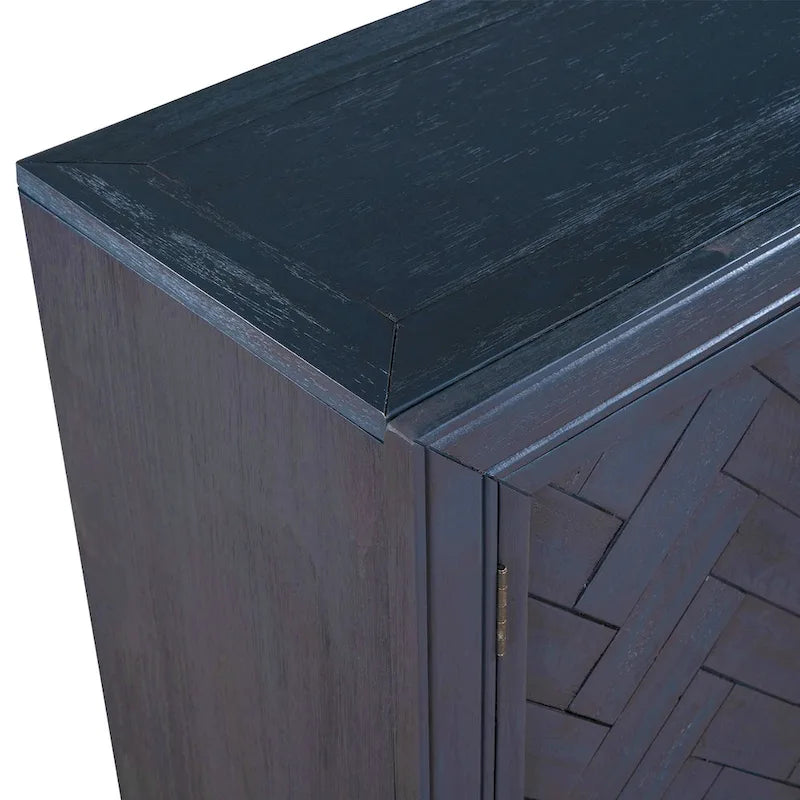 Vintage-Style Storage Cabinet with 2 Doors and 2 Shelves