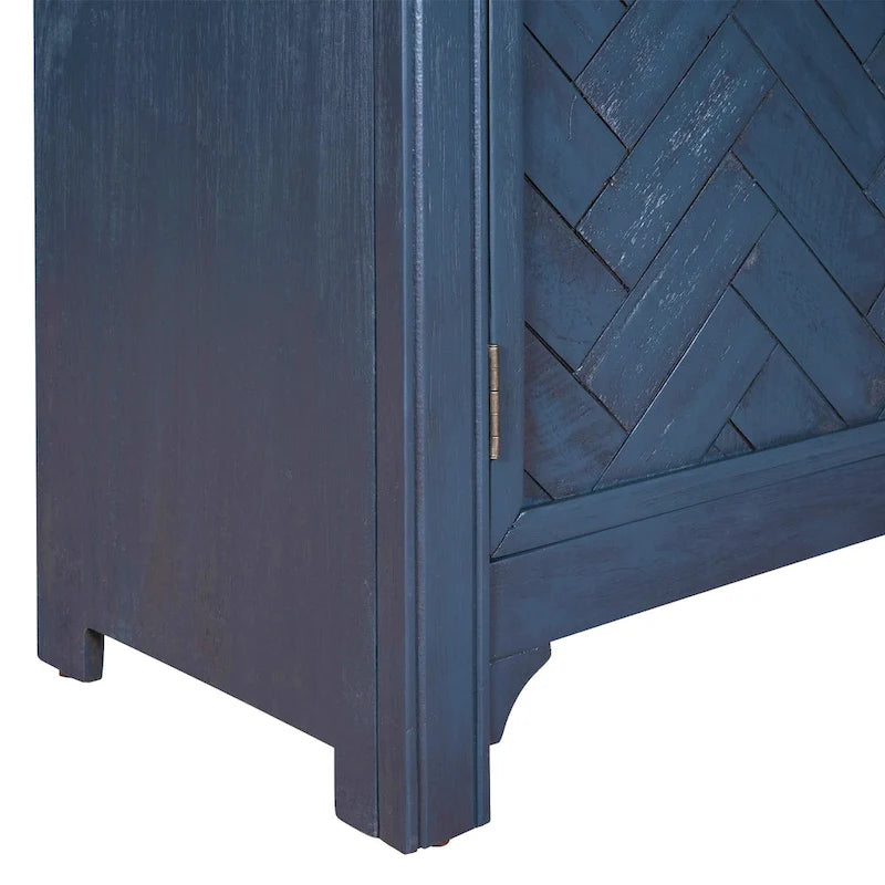 Vintage-Style Storage Cabinet with 2 Doors and 2 Shelves