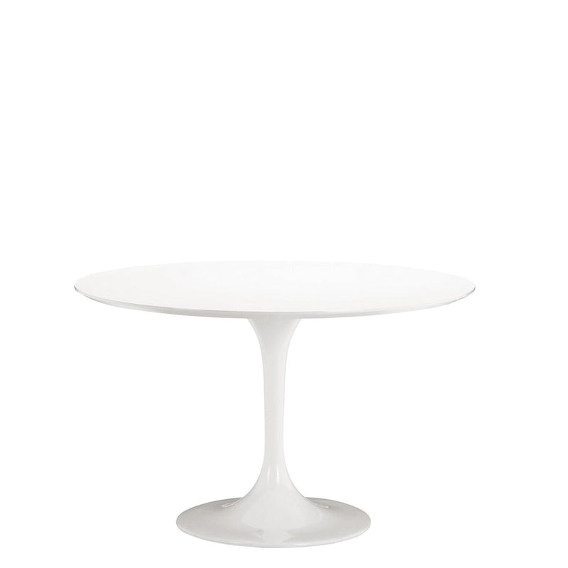 Round Dining Table - White MDF Top with Aluminum Base