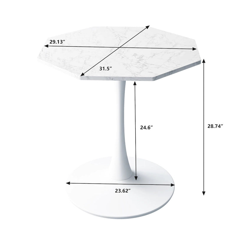 31.5" Modern Octagonal Dining Table