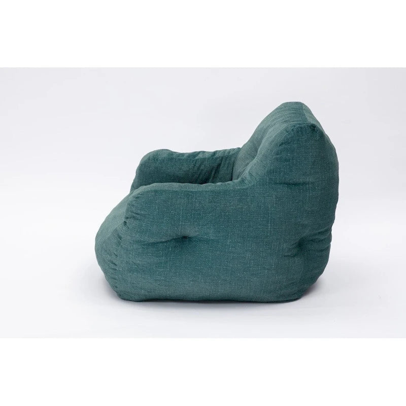Cotton Linen Bean Bag Chair with Memory Foam Fill